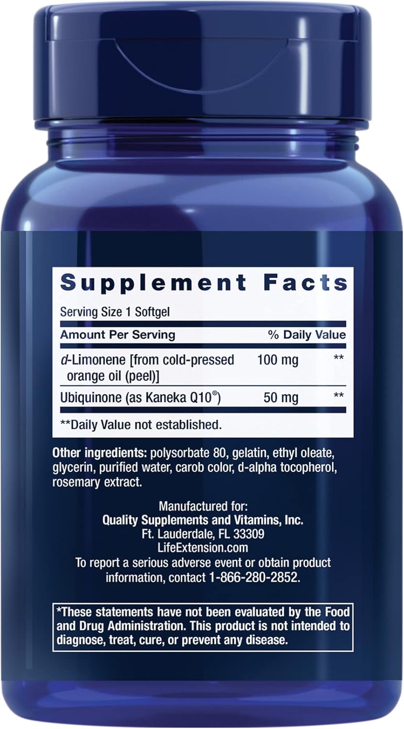 Super-absorbable Coq10 (Ubiquinone) With D-Limons