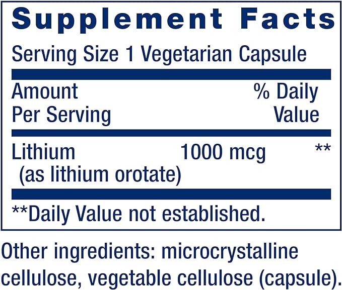 Lithium (1000 mcg)