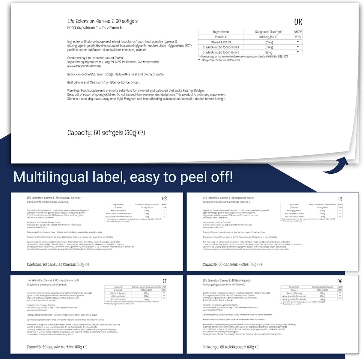 Gamma E Mixed Tocopherols & Tocotrienols