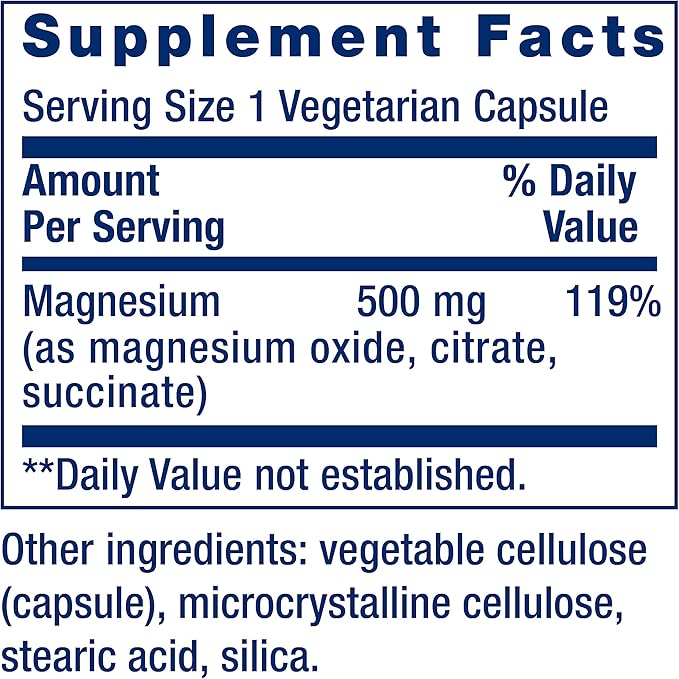 Capes de magnésium 500 mg (100)