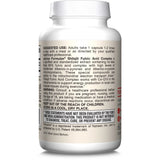 Vidrio cápsula blanco con etiqueta gris. Las cápsulas contienen complejo de ácido fúlvico shilajit vegano. 60 cápsulas en total.