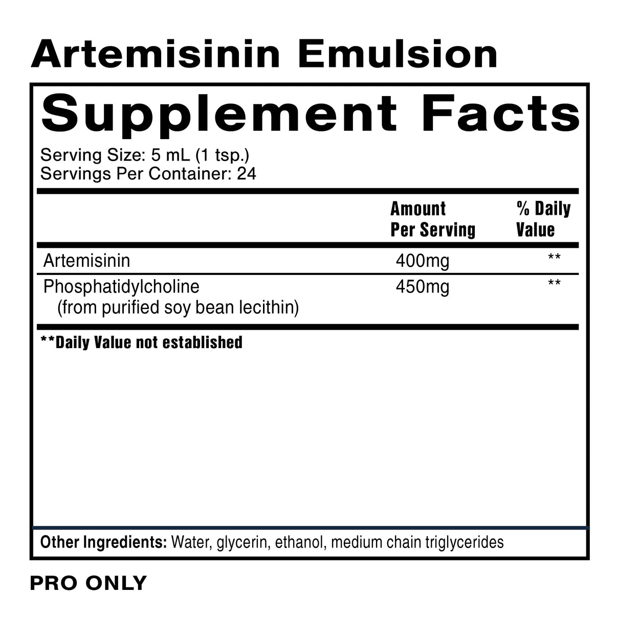 Artemisinin Emulsion