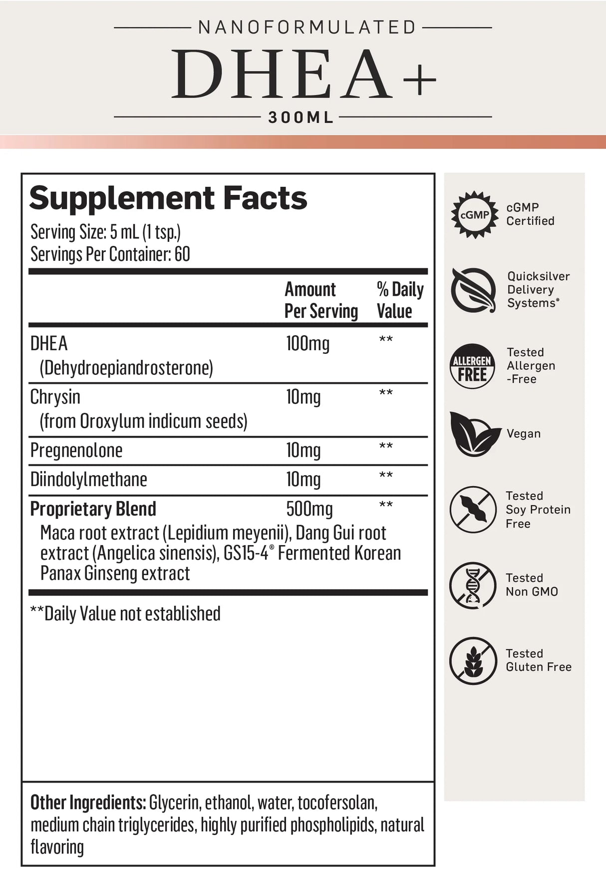 Nanoformulierte DHEA+, 300 ml