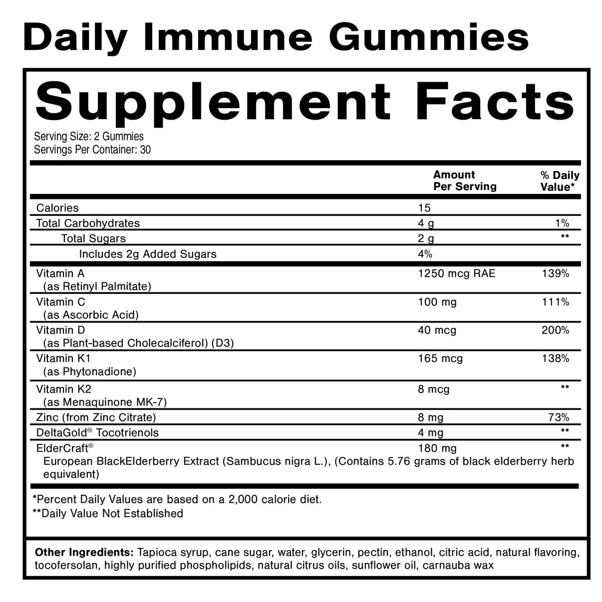 Gummies immunitaires quotidiennes