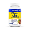 Digest Gold® mit ATPro® im weißen Behälter, gelb-blaues Design, enthält 90 pflanzliche Kapseln.