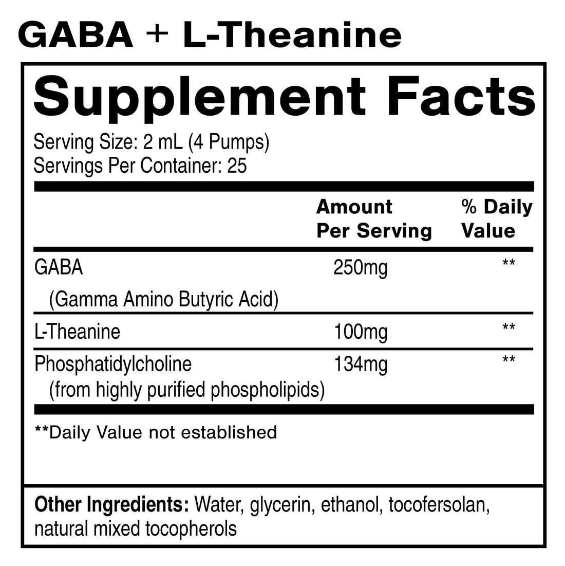 GABA liposomal avec de la L-théanine (50 ml)