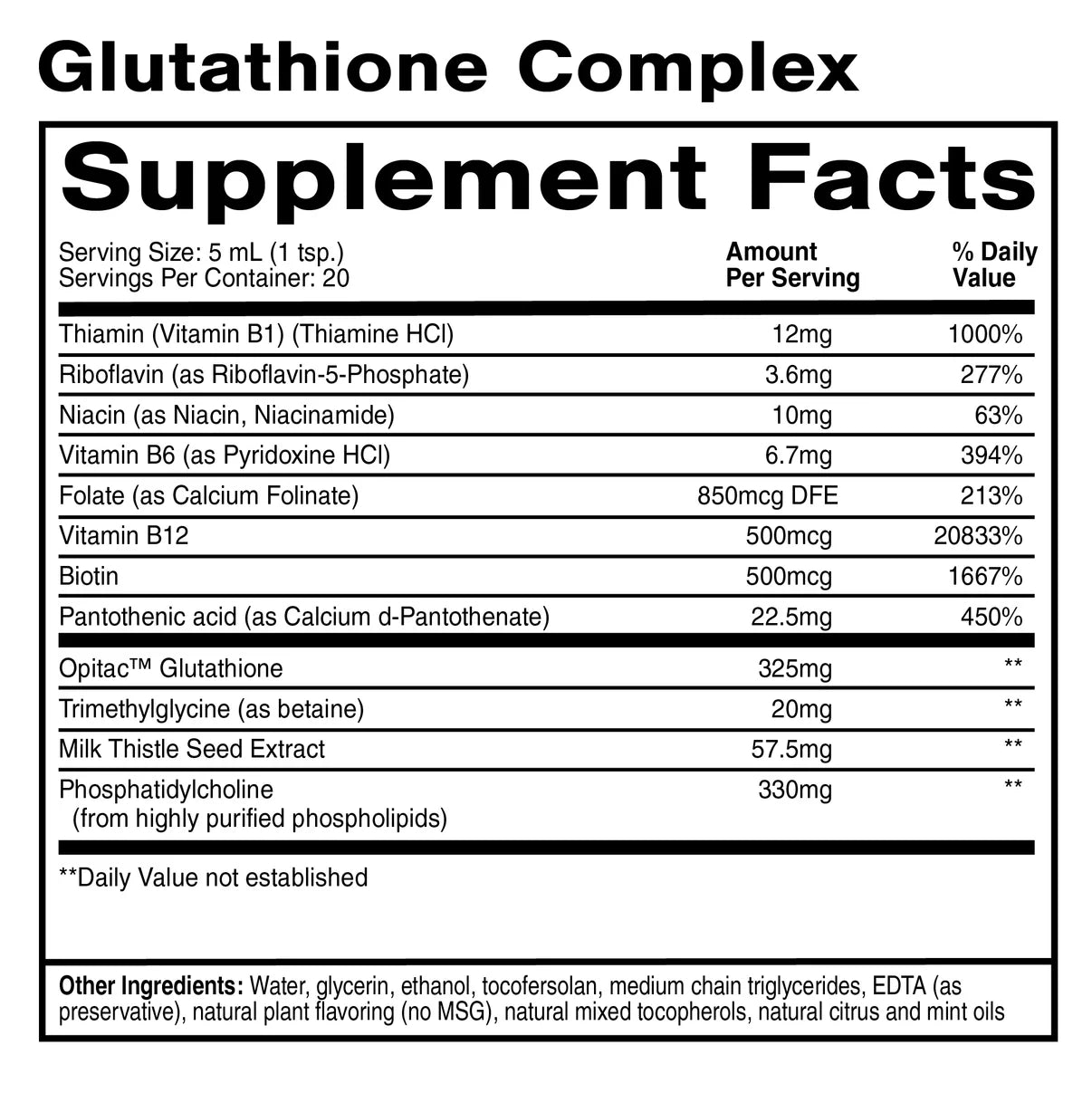 Liposomal glutathione complex