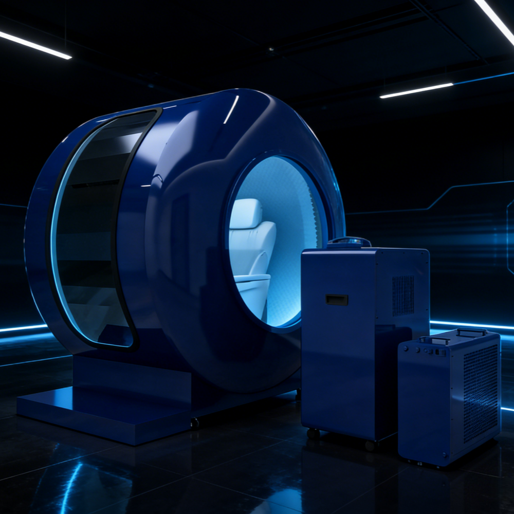 Uno Vita's Top Line HBOT Time Wheel Elite Hard-Shell Hyperbaric Oxygen Chamber for One Person (UnoVita YF-1003)