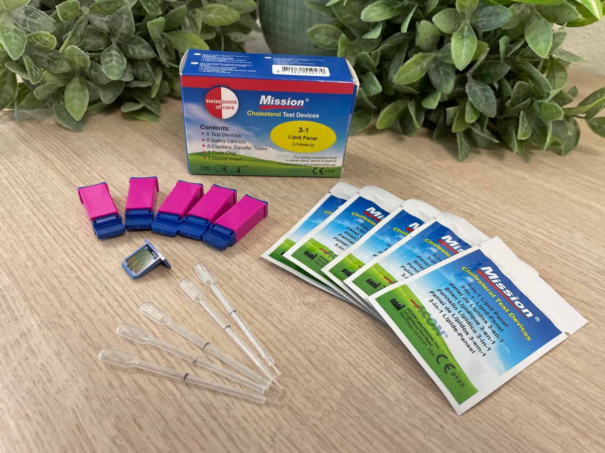 Mission 3-in-1-Cholesterin-Teststreifen (x5)