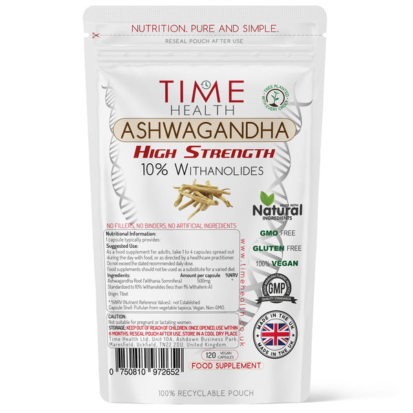 Ashwagandha - 10% Withanolides - High Strength - Maximum Benefits