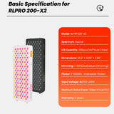 RLPRO200-X2 von Uno Vita – fortschrittliche Rotlicht- und NIR-Lichttherapie mit 9 Wellenlängen, Musik und Luci Phi