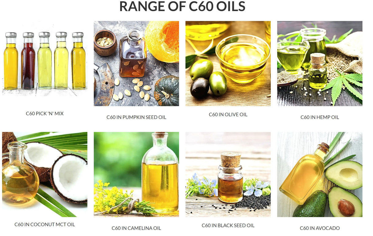 C60 da UNO Vita em óleo de semente de cânhamo orgânico