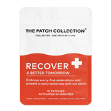 Red and white package with the text "Recover" and "15 plasters" clearly designed, indicating the product type and properties.