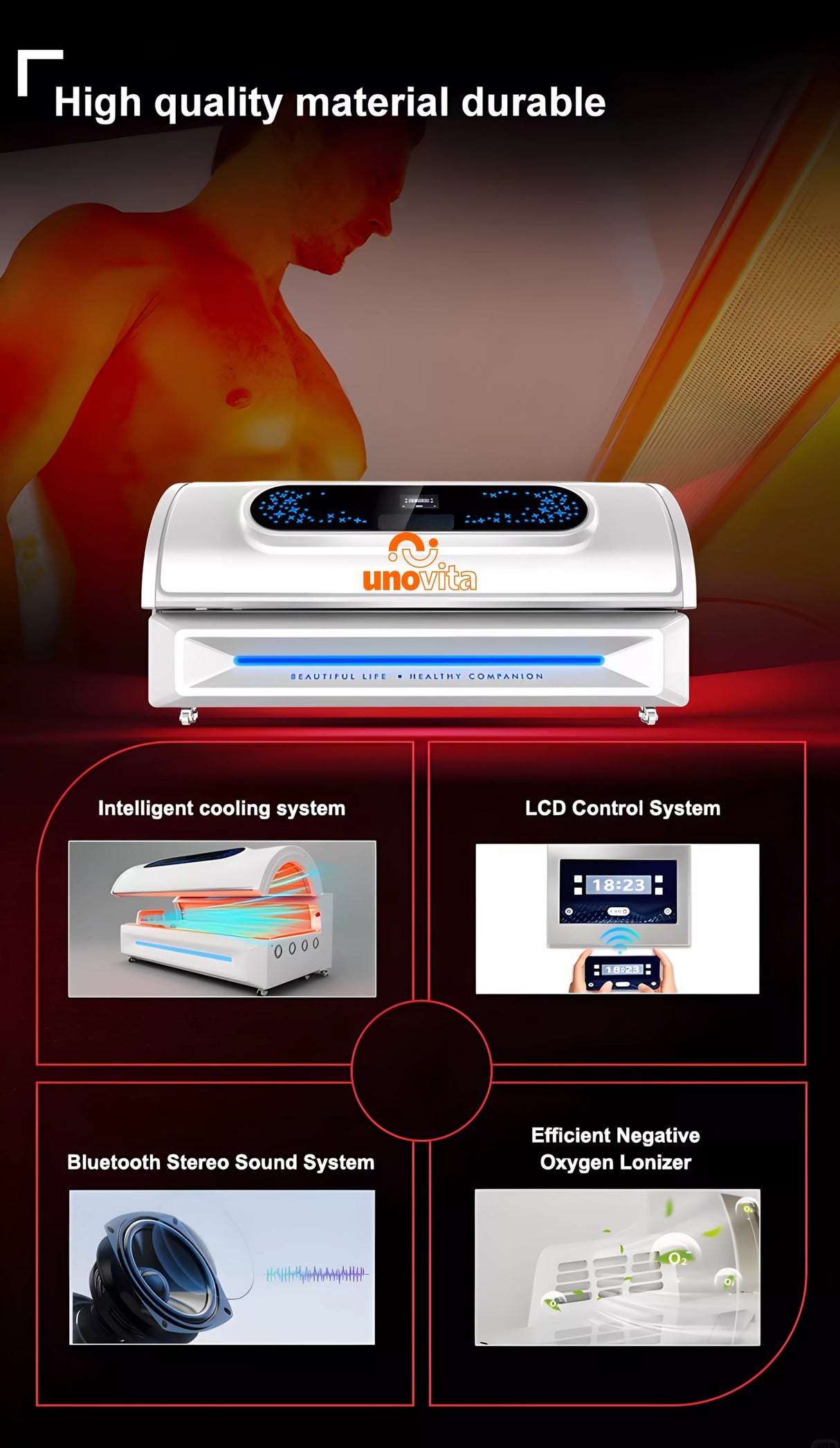 Uno Vita Merican Light Therapy Bed M6N – top model - leading technology