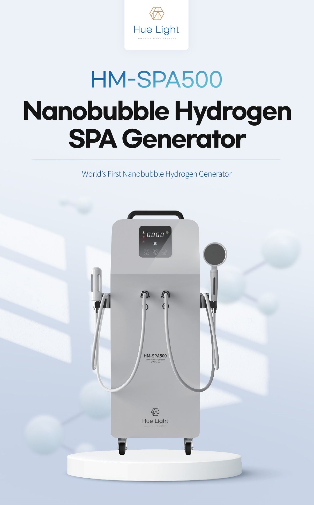 Farbton -Licht nanobulble Wasserstoff -Spa -Generator