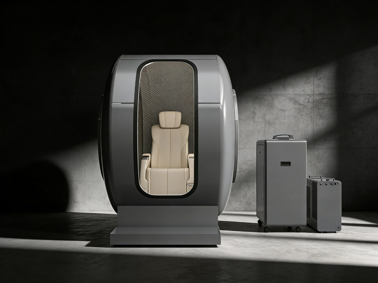 Uno Vita's Top Line HBOT Time Wheel Elite Hard-Shell Hyperbaric Oxygen Chamber for One Person (UnoVita YF-1003)