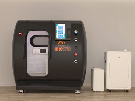 Uno Vita`s Top Line HBOT Solo Seated Pro Hard-Shell HBOT (model UnoVita YF-1002)