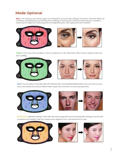 Avansert LED lysterapi skjønnhetsmaske for ansiktet - Uno Vita AS