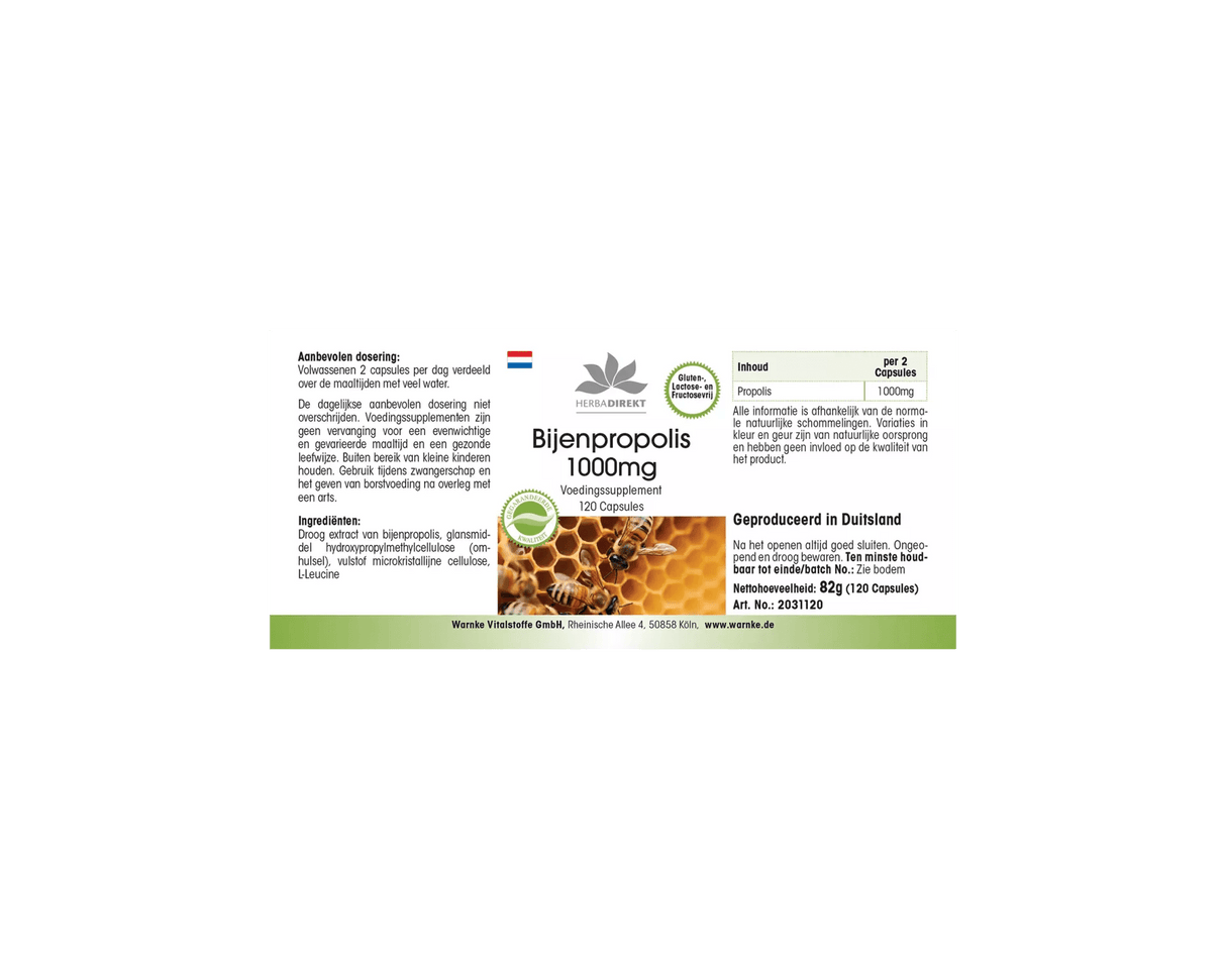 Bee propolis 1000 mg - 120 capsules - Uno Vita AS