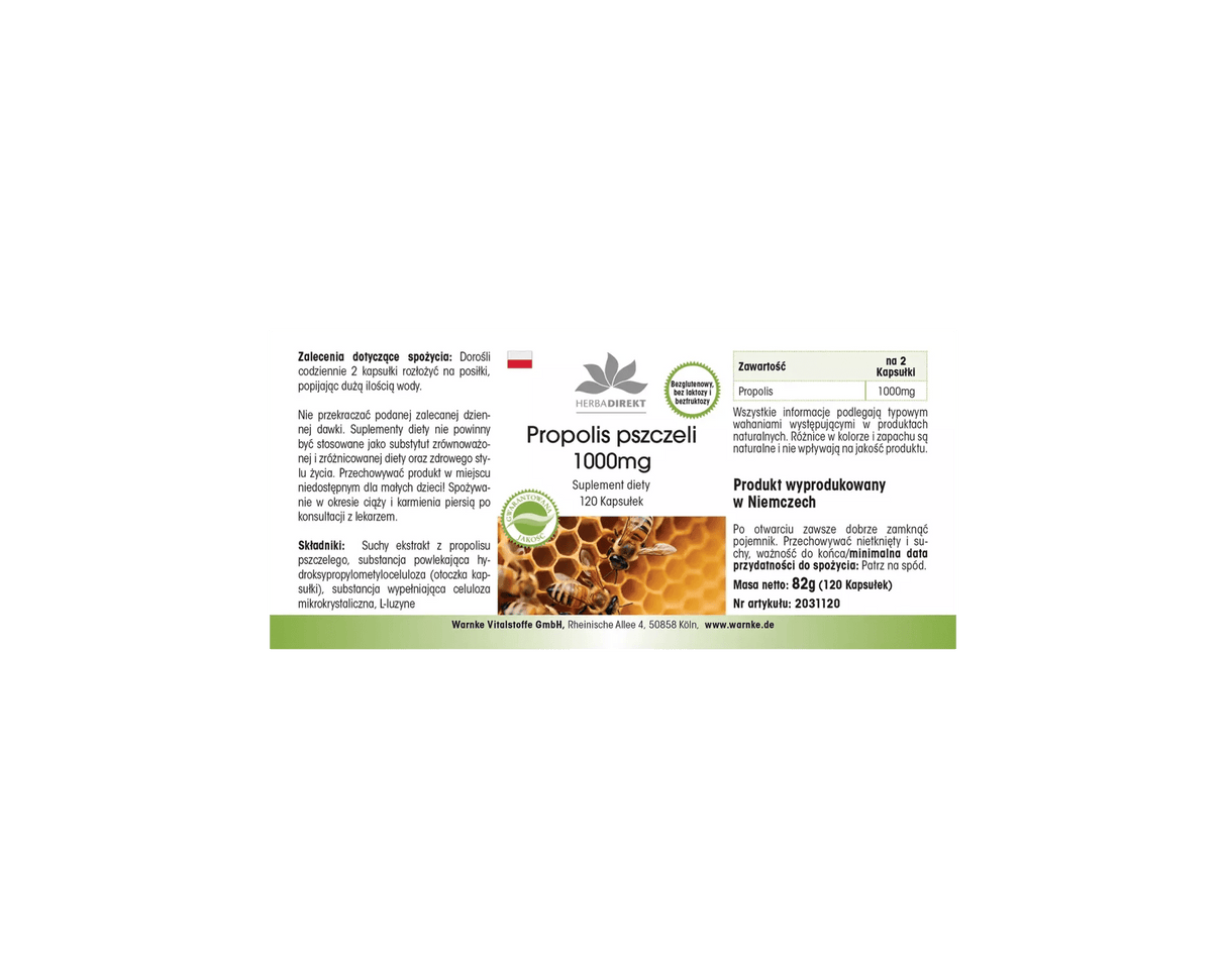 Bee propolis 1000 mg - 120 capsules - Uno Vita AS