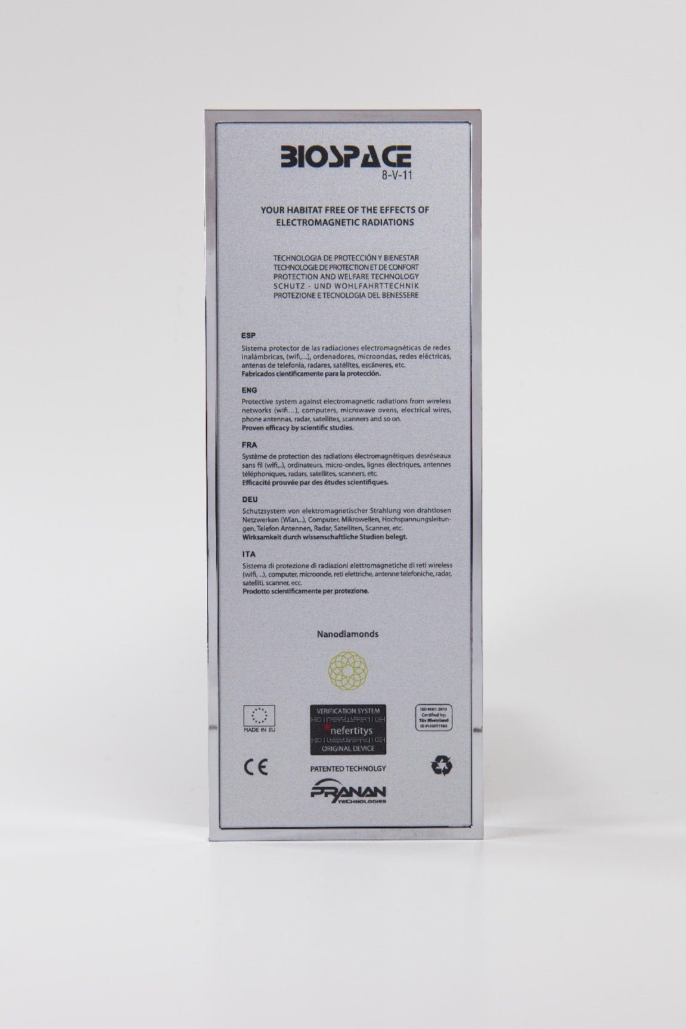 BIOSPACE Diamond EMF – Flächenschutz (5G und 6G) ​​– Uno Vita AS