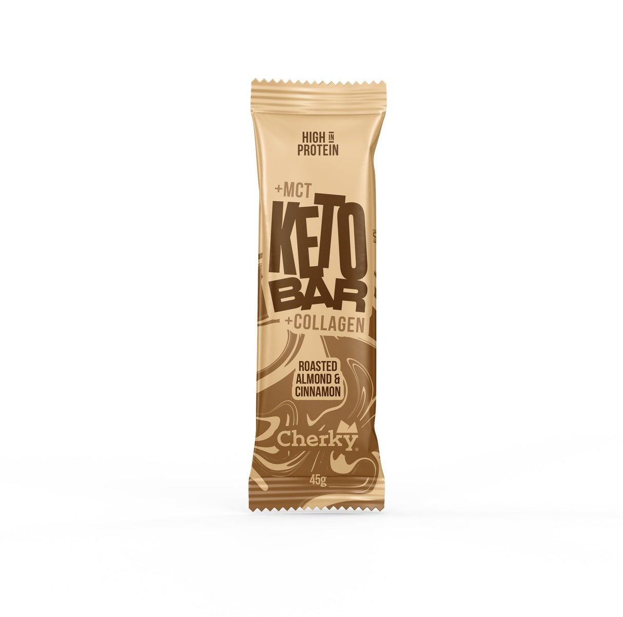 Cherky Keto Collagen Bar Roasted Almond & Cinnamon - Uno Vita AS