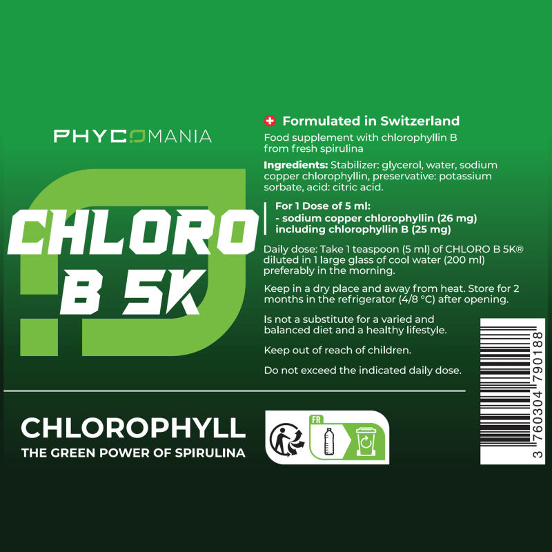 CHLORO B 5K CHLOROPHYLL Die grüne Kraft von Spirulina – Uno Vita AS