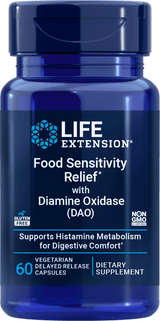 Life Extension Food Sensitivity Relief with Diamine Oxidase DAO, 60 capsules