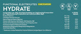 Functional electrolyte drink powder with lime, sugar-free, contains magnesium, potassium, sodium, chloride and B vitamins.