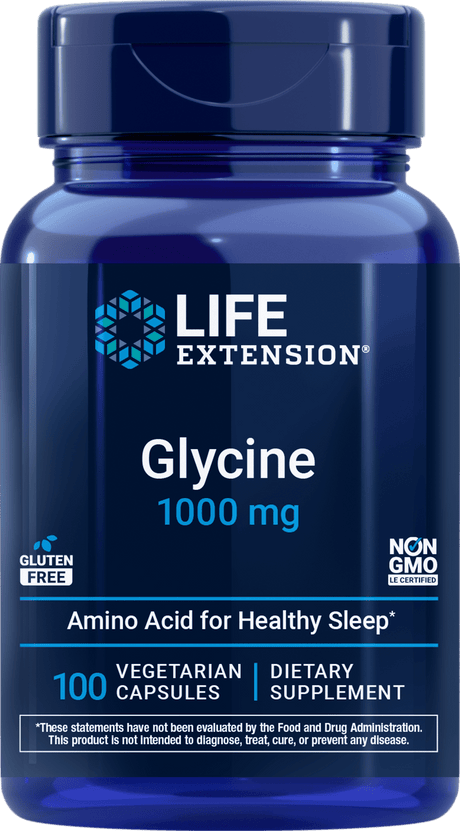 Life Extension Glycin 1000 mg, 100 vegetarische Kapseln