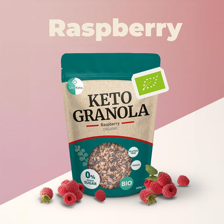 Go-Keto Bio Keto Granola - Raspberry - Uno Vita AS
