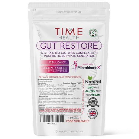 Gut Restore – 12 Strain Probiotic & Postbiotic – MicroBiomeX - Uno Vita AS