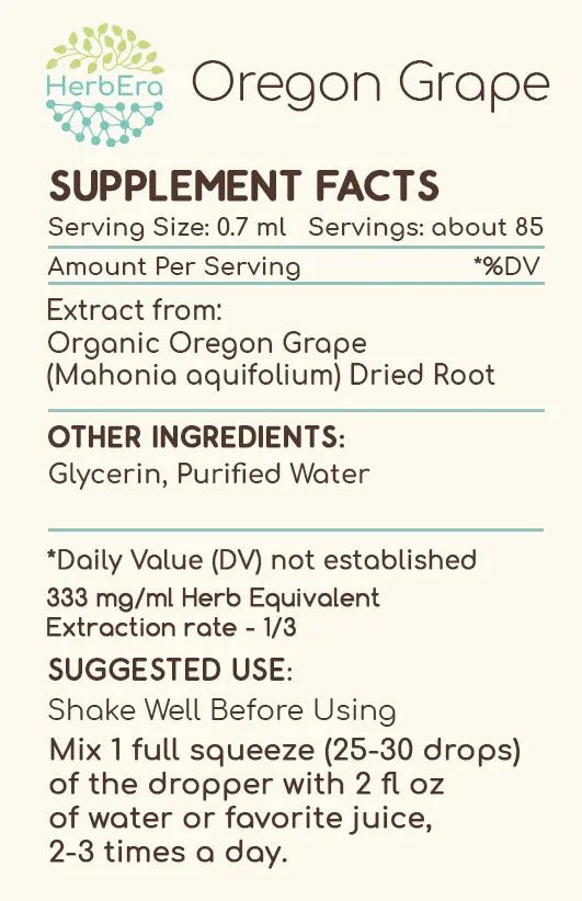 Teinture de raisin d'Oregon HerbArea - Uno Vita AS