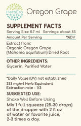 Teinture de raisin d'Oregon HerbArea - Uno Vita AS