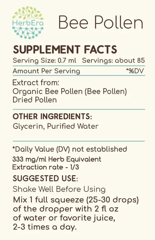 HerbEra Tintura de polen de abeja - Uno Vita AS