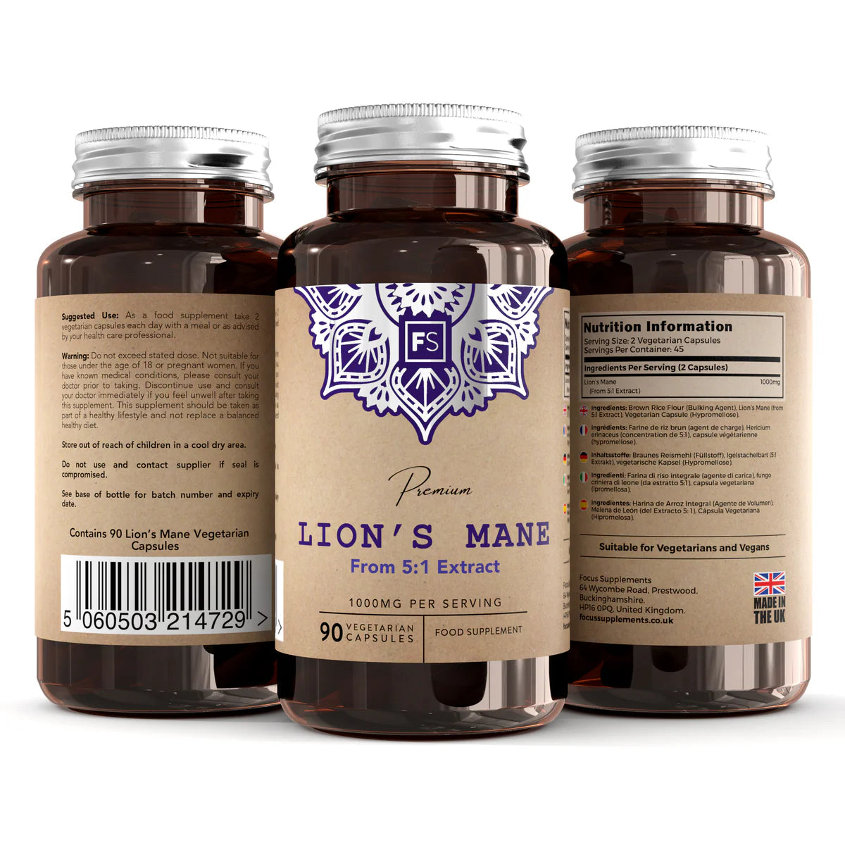 Leeuwenmanen 5:1 - Extract 1000 mg