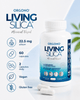 Vegetabilske kapsler med LIVING SILICA®-merke, hvit med blå detaljer. Inneholder 60 kapsler med 22,5 mg silisium per døgndose.