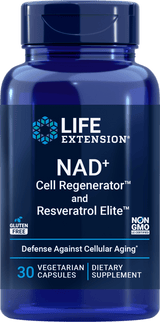 Life Extension NAD+ Cell Regenerator et Resvératrol Elite, 30 capsules végétariennes