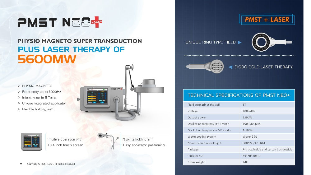 PMST NEO+ (high intensity PEMF and laser therapy)