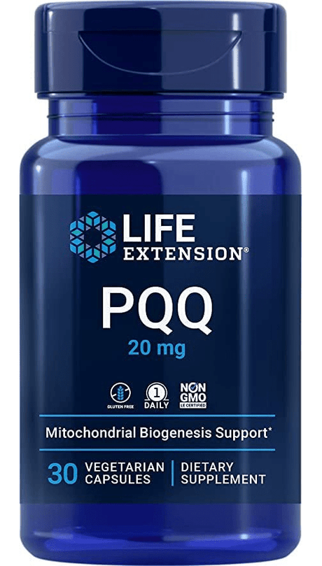 Life Extension PQQ 20mg, 30 vegetariska kapslar för mitokondriell biogenes
