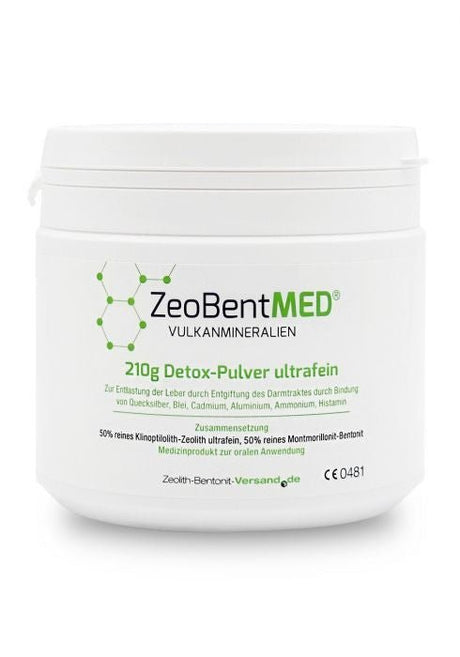 Ultrafeines ZeoBent MED® Detox-Pulver zur internen Anwendung (200 g) – Uno Vita AS