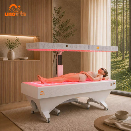 Cama y panel de terapia de luz roja de Uno Vita para clínicas y profesionales - Uno Vita AS