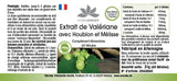 Vegan capsules with valerian, hops and lemon balm in a box of 60 capsules. The capsules are easy to swallow.