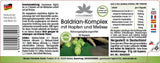 Valerian Complex with hops and lemon balm, 60 vegan capsules in a practical package.