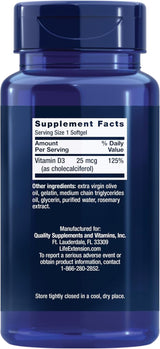 Vitamin D3 - 25 mcg (1000 IE, 250 softgels) - Uno Vita AS